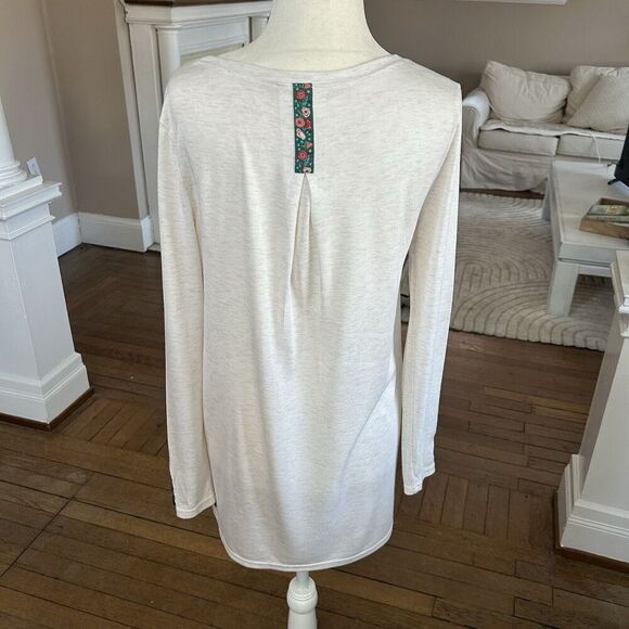 Matilda Jane Narrator Tunic Ivory Cream Floral Embellished Size Small - Picture 4 of 12